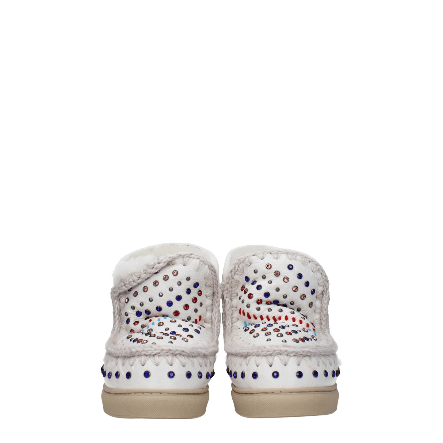 Mou Weißes Leder Ankle Boots
