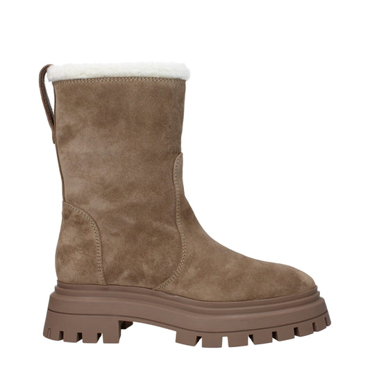 Stuart Weitzman Beige Leder Ankle Boots