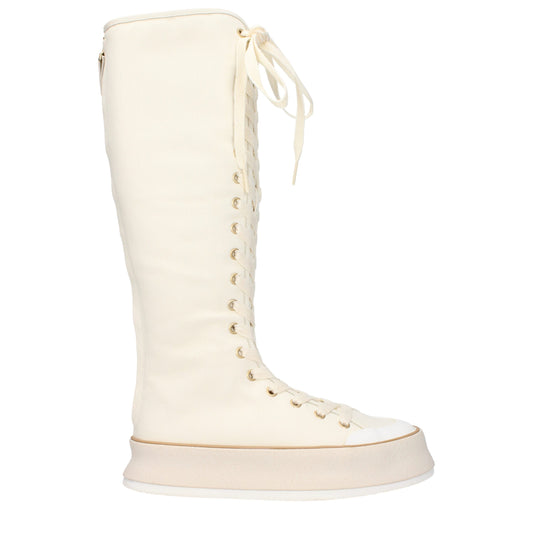 Max Mara Beige   Lace-Up Boots