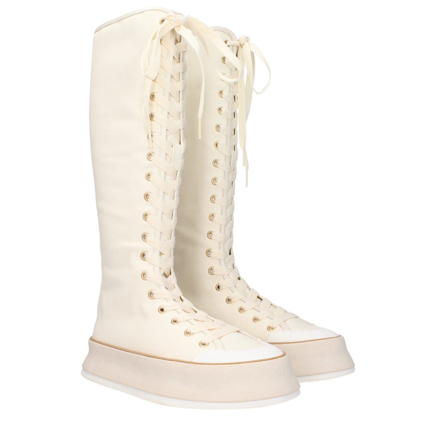 Max Mara Beige   Lace-Up Boots