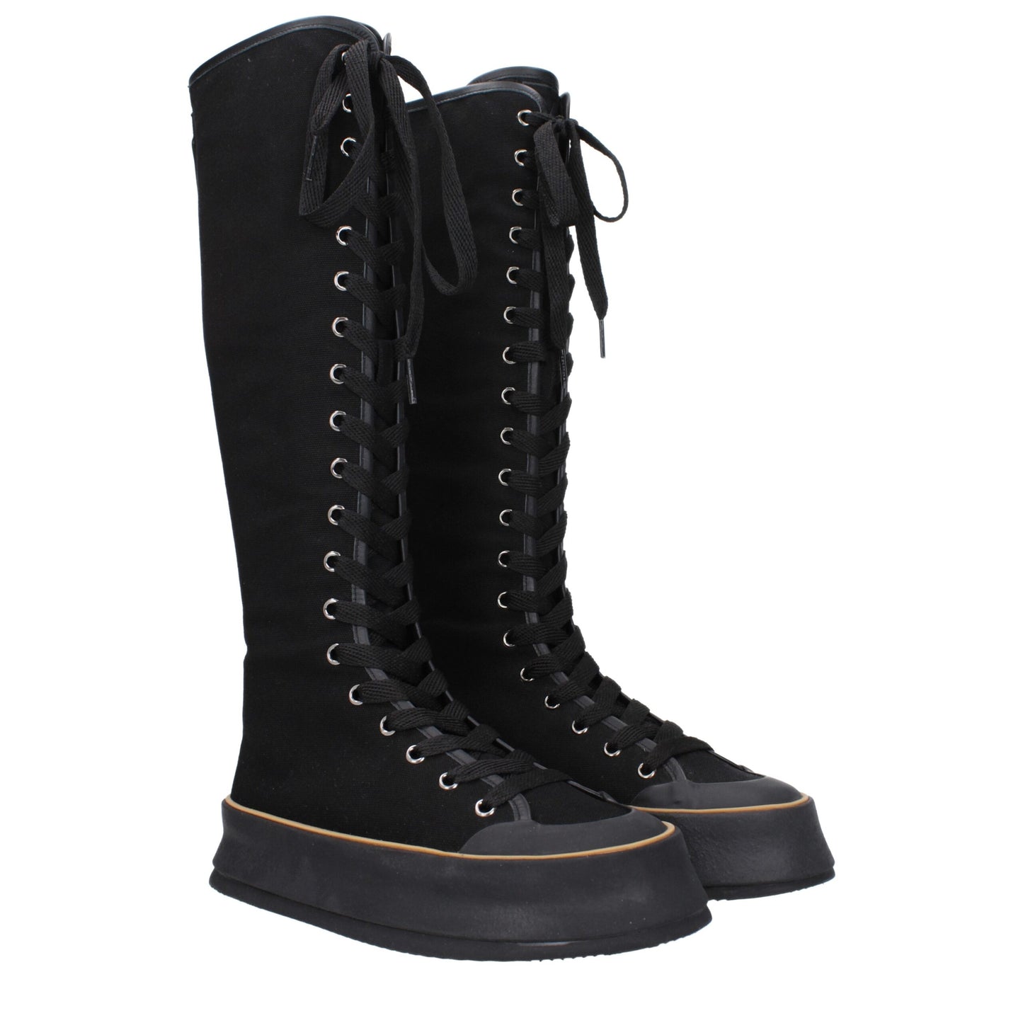 Max Mara Schwarz   Lace-Up Boots