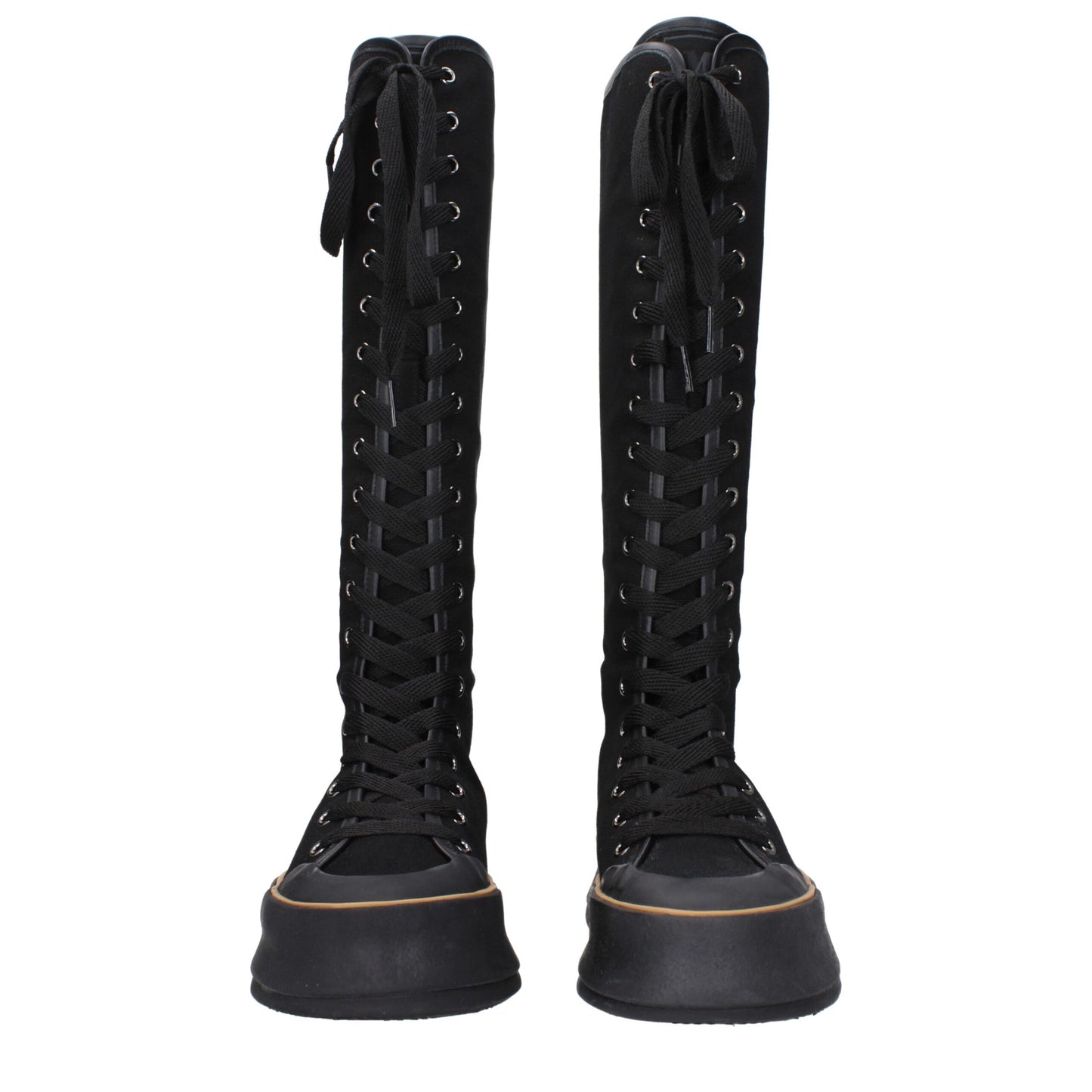 Max Mara Schwarz   Lace-Up Boots