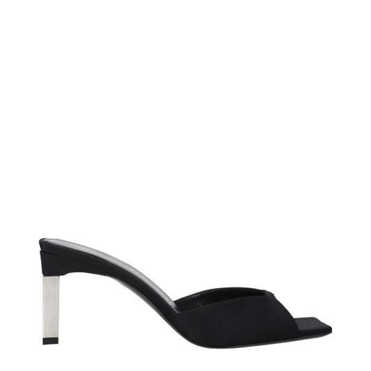 The Attico Schwarzer Satin Stiletto Heels Sandalen
