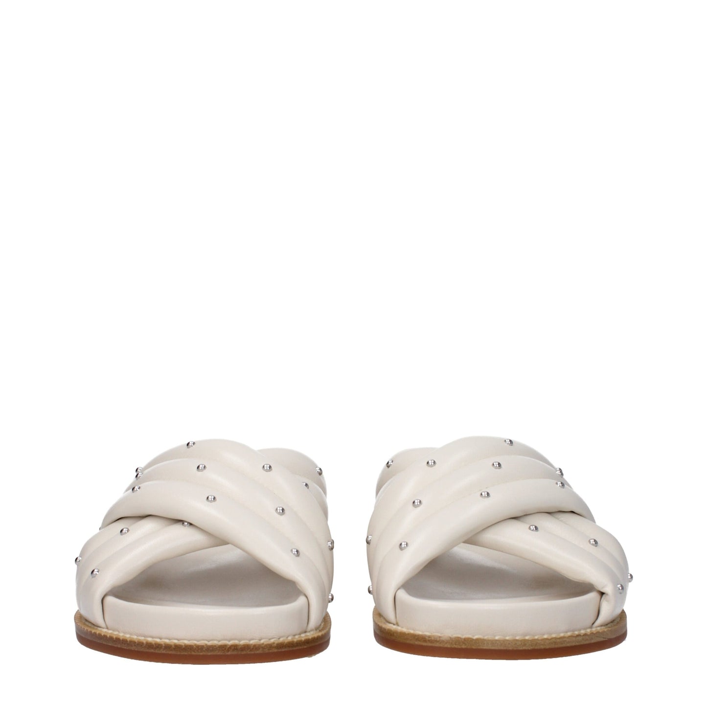 Fabiana Filippi Beige Lederschuhe Sandalen Sandalen