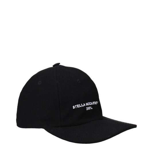 Stella McCartney Schwarze Baumwollkappen (Baseballhut)