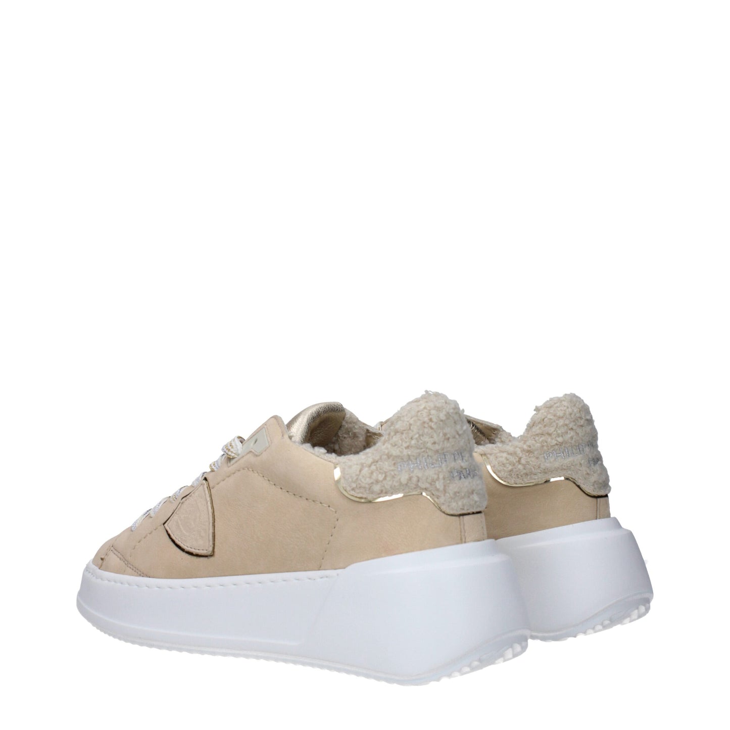 Philippe Model Beige Leder niedrige Tops