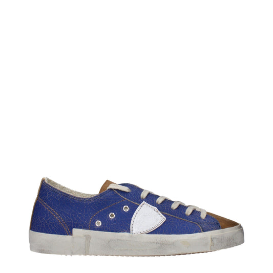 Philippe Model Blau Leder Low Tops