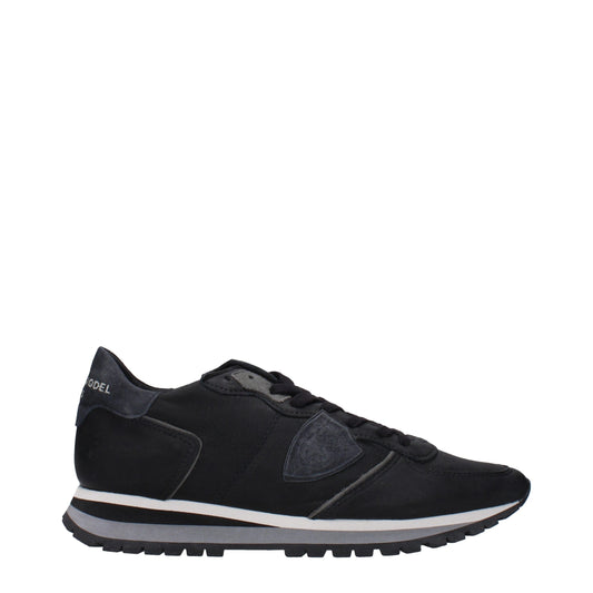 Philippe Model Schwarzes Leder Sneakers