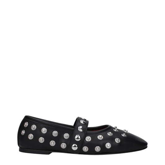Stella McCartney Schwarze Lederballettflats