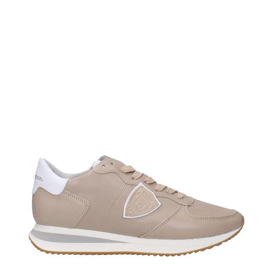 Philippe Model Beige Leder niedrige Tops