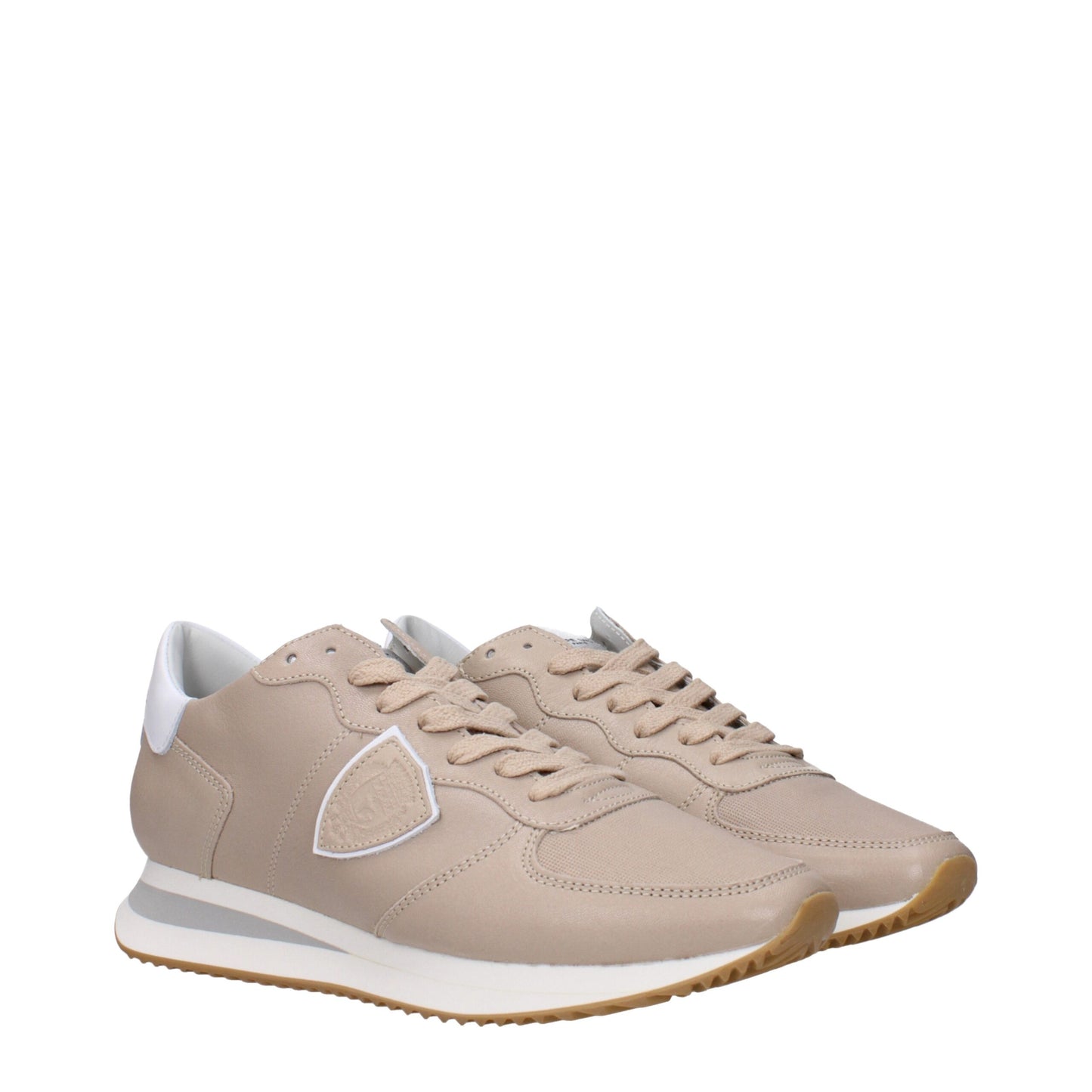 Philippe Model Beige Leder niedrige Tops