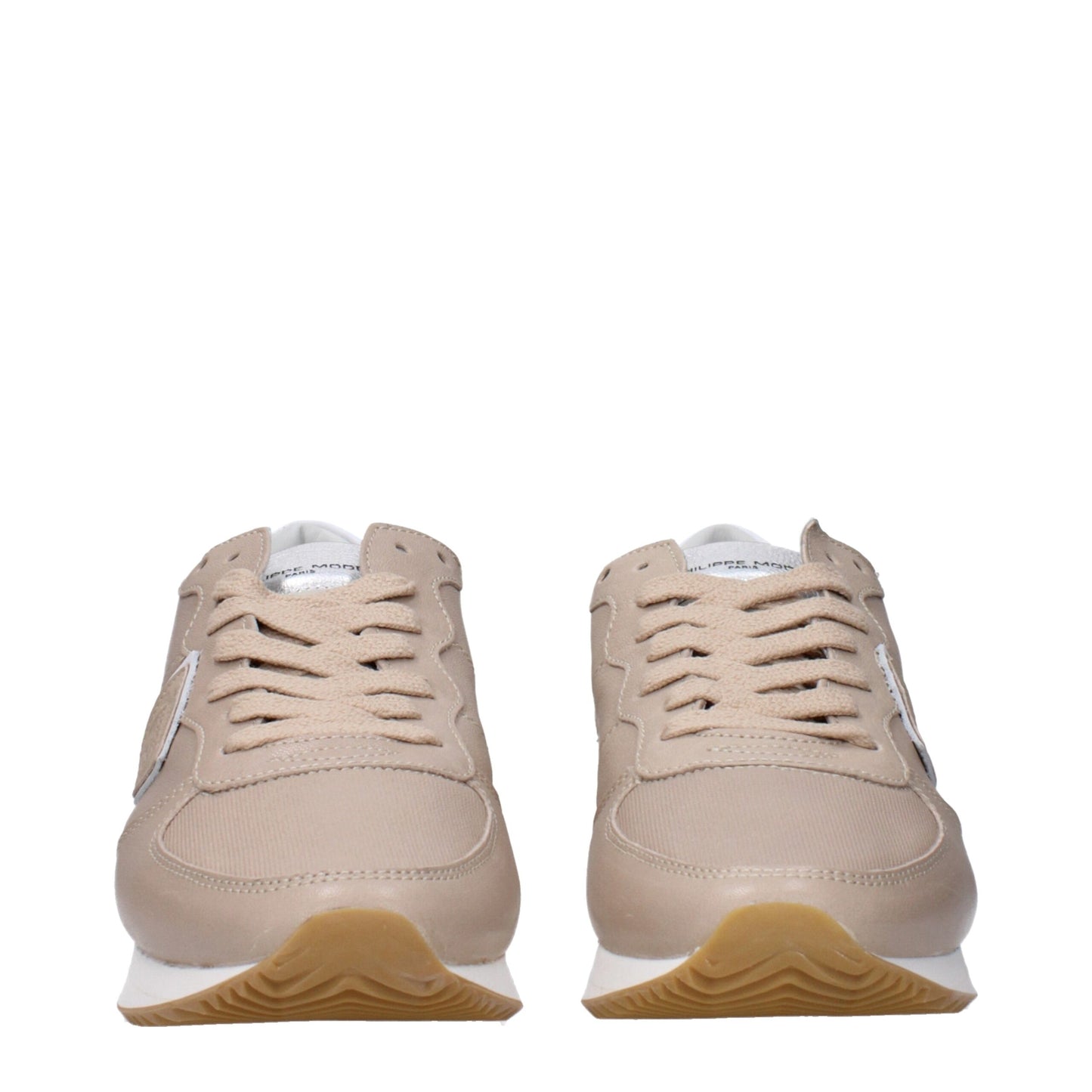 Philippe Model Beige Leder niedrige Tops