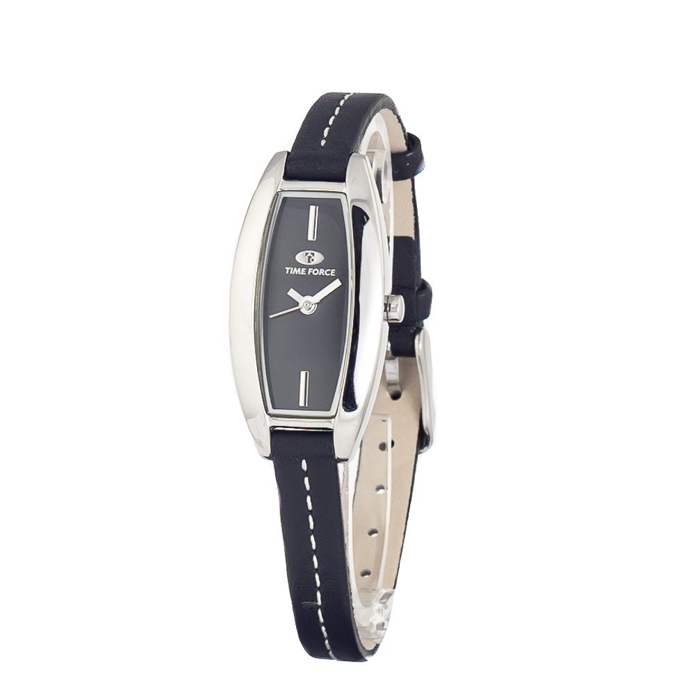 Time Force Schwarze Lederuhr