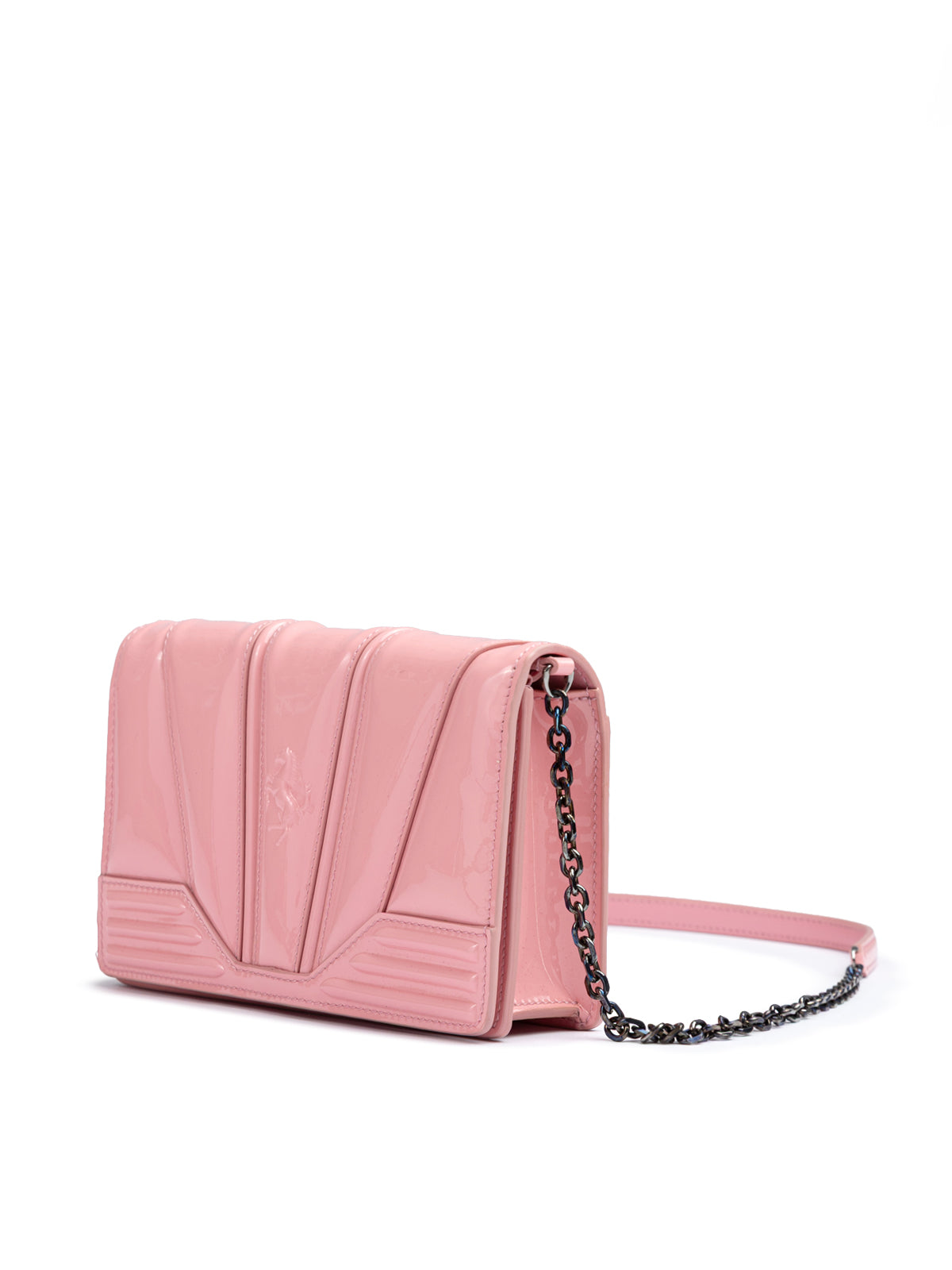 Ferrari Pink GT Patent Lederbeutel mit Kette