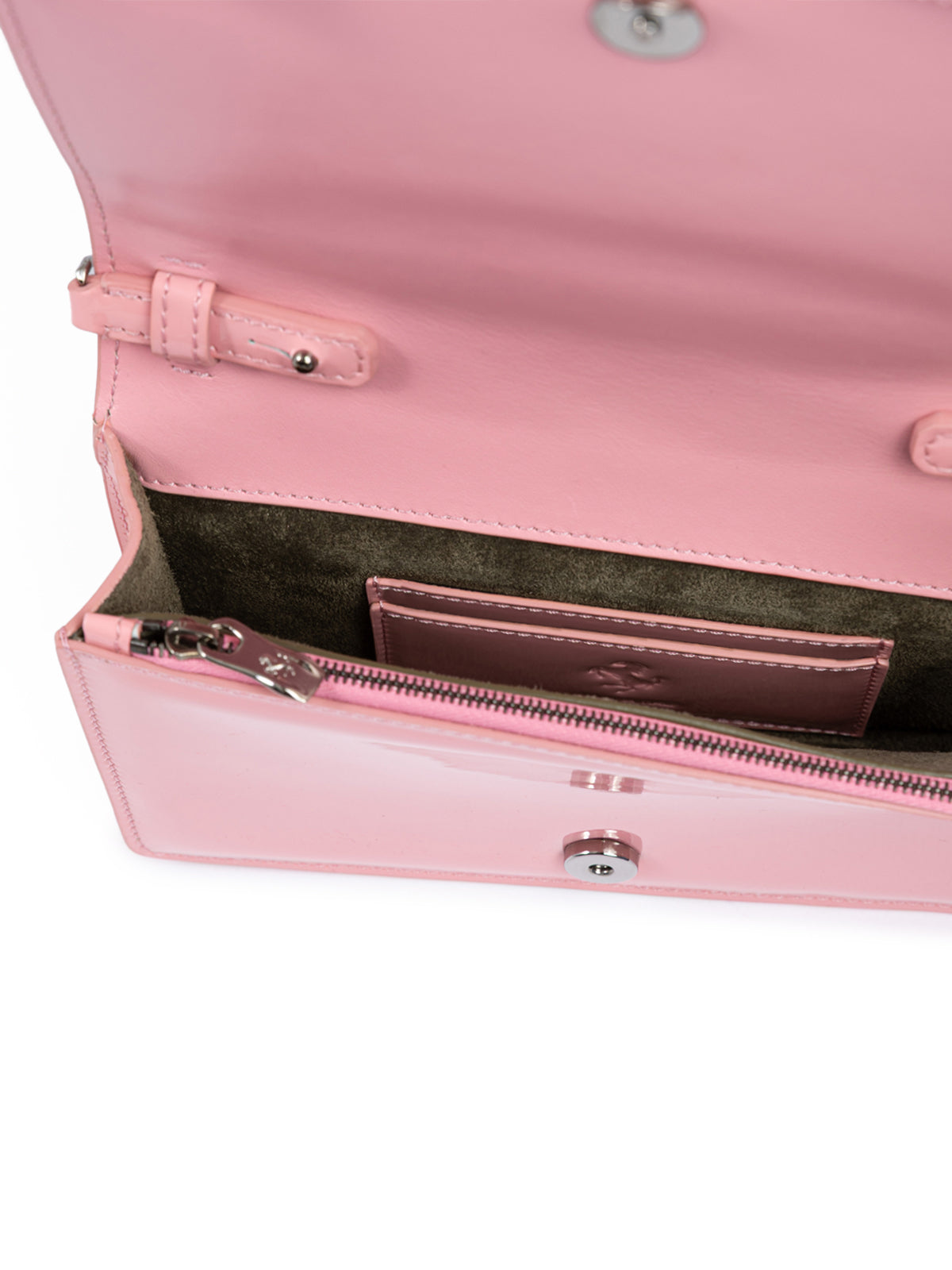 Ferrari Pink GT Patent Lederbeutel mit Kette
