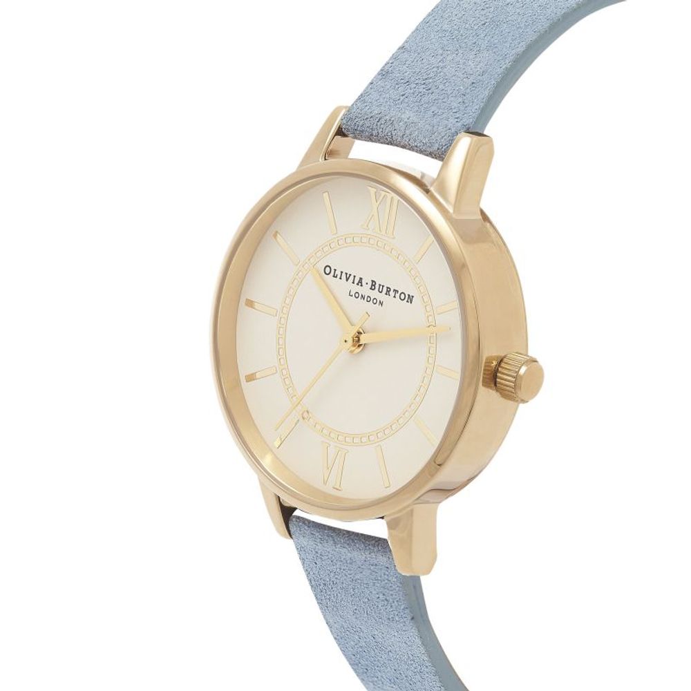 Olivia Burton Blau Artificial Lederuhr