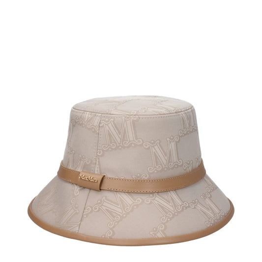 Max Mara Beige Baumwolle Bucket Hüte