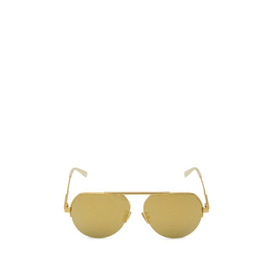 Bottega Veneta Gold Metall Sonnenbrille