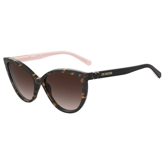 Love Moschino Braune Acetat -Sonnenbrille