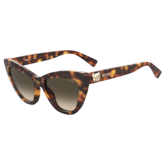 Moschino Braune Acetat -Sonnenbrille